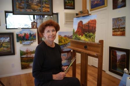 Alice in her studio