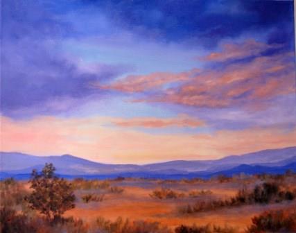 A Desert Sunset Afterglow