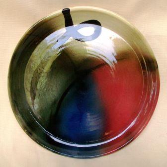 Red, blue, Grey, Yellow Plate