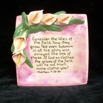 Calla Lilies Square Plate