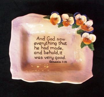 Pansies Square Plate